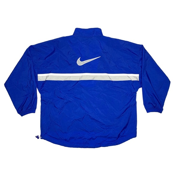 Vintage Nike Windbreaker Mens XL 1/2 zip Blue - Picture 9 of 12